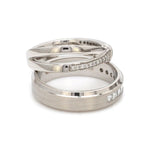 Load image into Gallery viewer, Designer Platinum Love Bands with Diamond JL PT 1067
