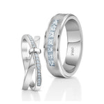 Load image into Gallery viewer, Designer Platinum Love Bands with Diamond JL PT 1067
