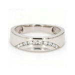 Load image into Gallery viewer, Designer Platinum Love Bands with Diamonds in a Curve JL PT 237
