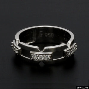 Designer Platinum Love Bands with Diamonds JL PT 426