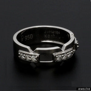 Designer Platinum Love Bands with Diamonds JL PT 426
