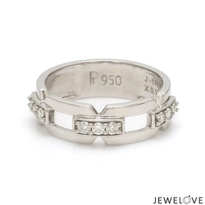 Designer Platinum Love Bands with Diamonds JL PT 426