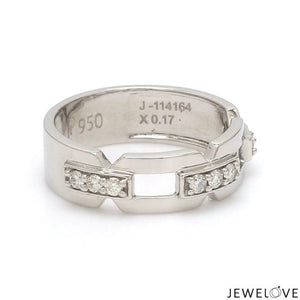 Designer Platinum Love Bands with Diamonds JL PT 426