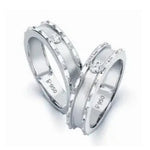 Load image into Gallery viewer, Designer Platinum Love Bands with Single Diamonds JL PT 109
