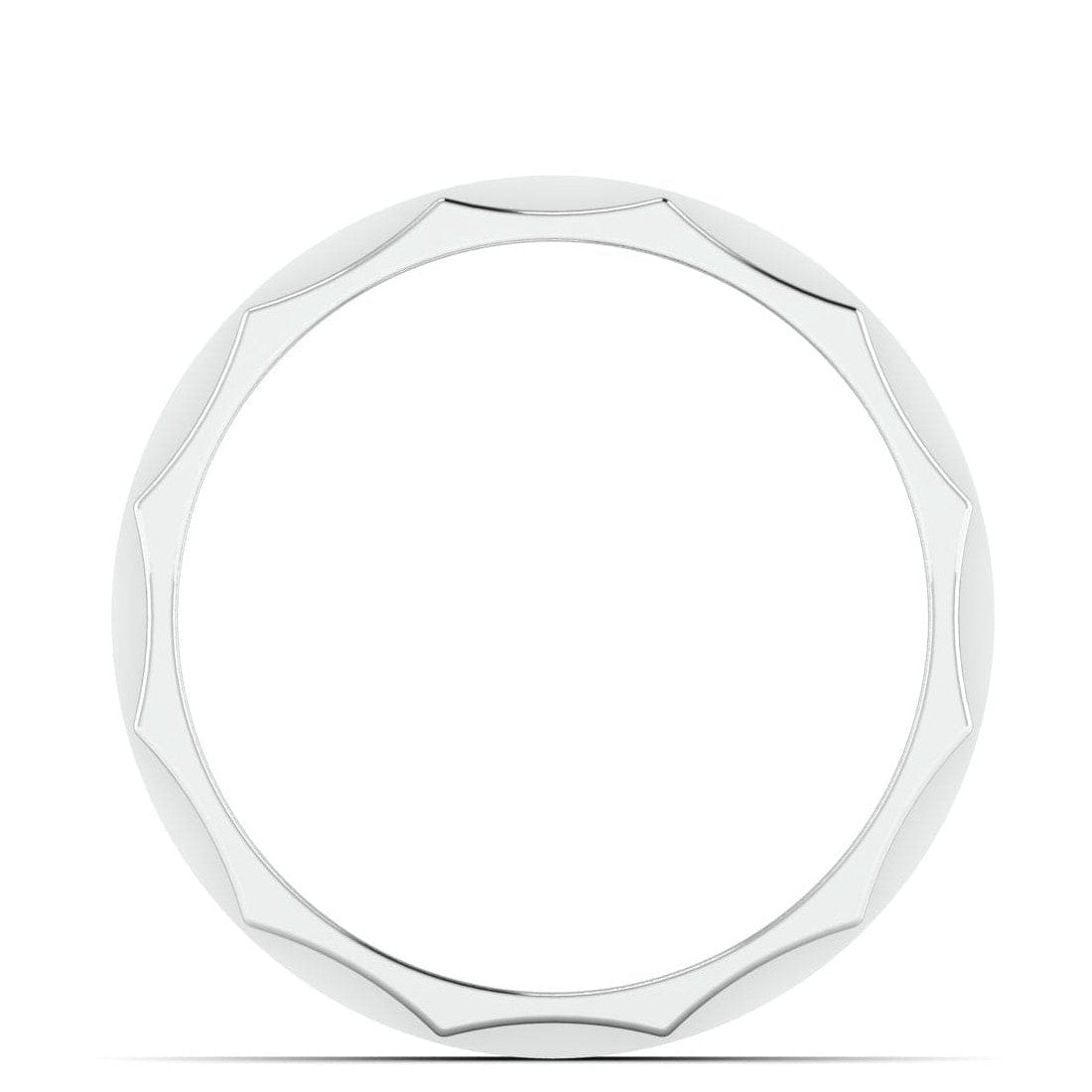Designer Platinum Ring for Men with Cut Edges JL PT 682