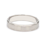 Load image into Gallery viewer, Designer Platinum Ring for Men with Cut Edges JL PT 682
