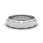 Load image into Gallery viewer, Designer Platinum Ring for Men with Cut Edges JL PT 682
