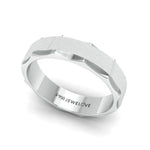 Load image into Gallery viewer, Designer Platinum Ring for Men with Cut Edges JL PT 682
