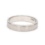 Load image into Gallery viewer, Designer Platinum Ring for Men with Cut Edges JL PT 682
