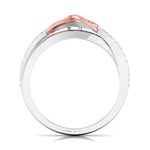 Load image into Gallery viewer, Designer Platinum Ring with Diamonds with A Touch of Rose Gold Polish JL PT 566
