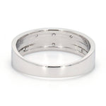 Load image into Gallery viewer, Designer Platinum Ring with Grooves &amp; Diamonds for Women JL PT 570
