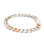 Load image into Gallery viewer, Designer Platinum &amp; Rose Gold Bracelet for Men JL PTB 752
