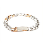 Load image into Gallery viewer, Designer Platinum &amp; Rose Gold Bracelet for Men JL PTB 752
