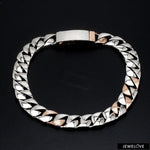Load image into Gallery viewer, Designer Platinum &amp; Rose Gold Bracelet for Men JL PTB 752
