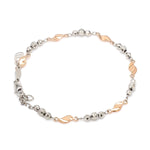 Load image into Gallery viewer, Designer Platinum &amp; Rose gold Bracelet with Diamond Cut Balls JL PTB 1214
