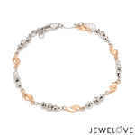 Load image into Gallery viewer, Designer Platinum &amp; Rose gold Bracelet with Diamond Cut Balls JL PTB 1214
