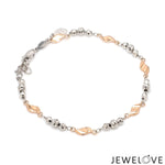 Load image into Gallery viewer, Designer Platinum &amp; Rose gold Bracelet with Diamond Cut Balls JL PTB 1214
