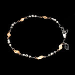 Load image into Gallery viewer, Designer Platinum &amp; Rose gold Bracelet with Diamond Cut Balls JL PTB 1214

