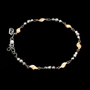 Designer Platinum & Rose gold Bracelet with Diamond Cut Balls JL PTB 1214