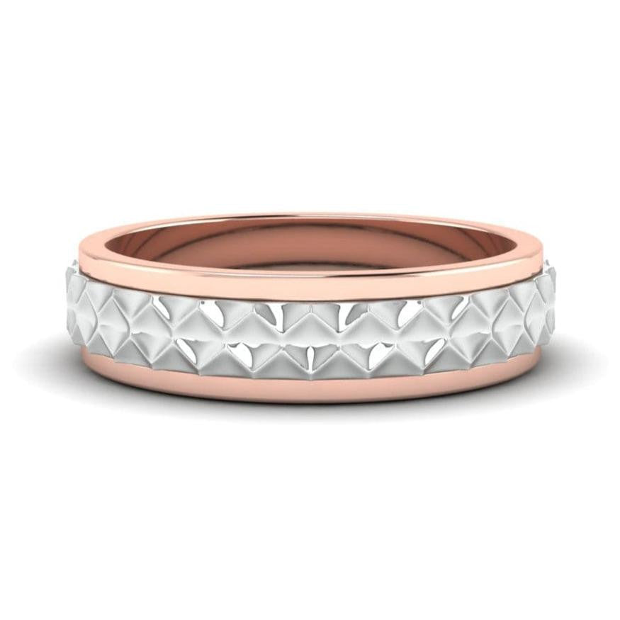 Designer Platinum & Rose Gold Couple Rings JL PT 1113