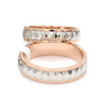 Load image into Gallery viewer, Designer Platinum &amp; Rose Gold Couple Rings JL PT 1113
