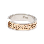 Load image into Gallery viewer, Designer Platinum &amp; Rose Gold Couple Rings JL PT 1115
