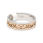 Load image into Gallery viewer, Designer Platinum &amp; Rose Gold Couple Rings JL PT 1115
