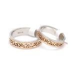 Load image into Gallery viewer, Designer Platinum &amp; Rose Gold Couple Rings JL PT 1115
