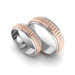 Load image into Gallery viewer, Designer Platinum &amp; Rose Gold Couple Rings JL PT 638
