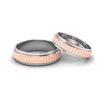 Load image into Gallery viewer, Designer Platinum &amp; Rose Gold Couple Rings JL PT 638
