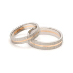 Load image into Gallery viewer, Designer Platinum &amp; Rose Gold Couple Rings JL PT 1128
