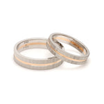 Load image into Gallery viewer, Designer Platinum &amp; Rose Gold Couple Rings JL PT 1128
