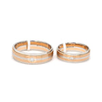 Load image into Gallery viewer, Designer Platinum Rose Gold Couple Rings with Diamonds JL PT 1134
