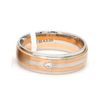 Load image into Gallery viewer, Designer Platinum Rose Gold Couple Rings with Diamonds JL PT 1134
