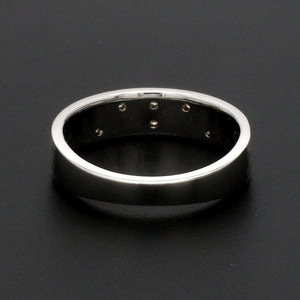 Designer Platinum Rose Gold Ring with Grooves & Diamonds for Women JL PT 570-A