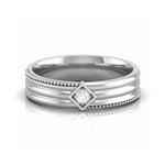 Load image into Gallery viewer, Platinum Unisex Ring with Diamonds JL PT MB RD 146
