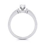 Load image into Gallery viewer, 1-Carat Solitaire Engagement Ring for Women with 2-Row Diamonds Shank JL PT G 116-C   Jewelove.US
