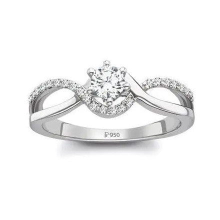 Platinum Solitaire Engagement Ring for Women JL PT 205