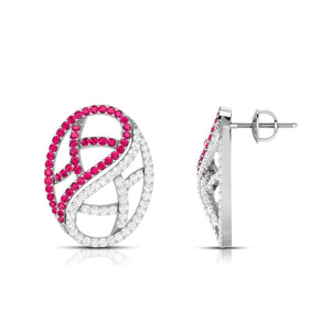 Designer Platinum Set with Diamond & Ruby for Women JL PT PE NL8526R   Jewelove.US