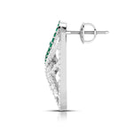 Load image into Gallery viewer, Designer Platinum with Diamond Emerald Earrings for Women JL PT E NL8526-E   Jewelove.US

