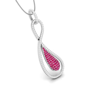 Designer Platinum Set with Diamond & Ruby for Women JL PT PE NL8523R   Jewelove.US