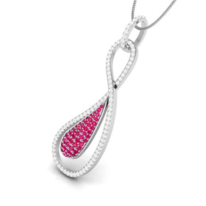 Designer Platinum Set with Diamond & Ruby for Women JL PT PE NL8523R   Jewelove.US