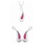 Load image into Gallery viewer, Designer Platinum Set with Diamond &amp; Ruby for Women JL PT PE NL8523R   Jewelove.US
