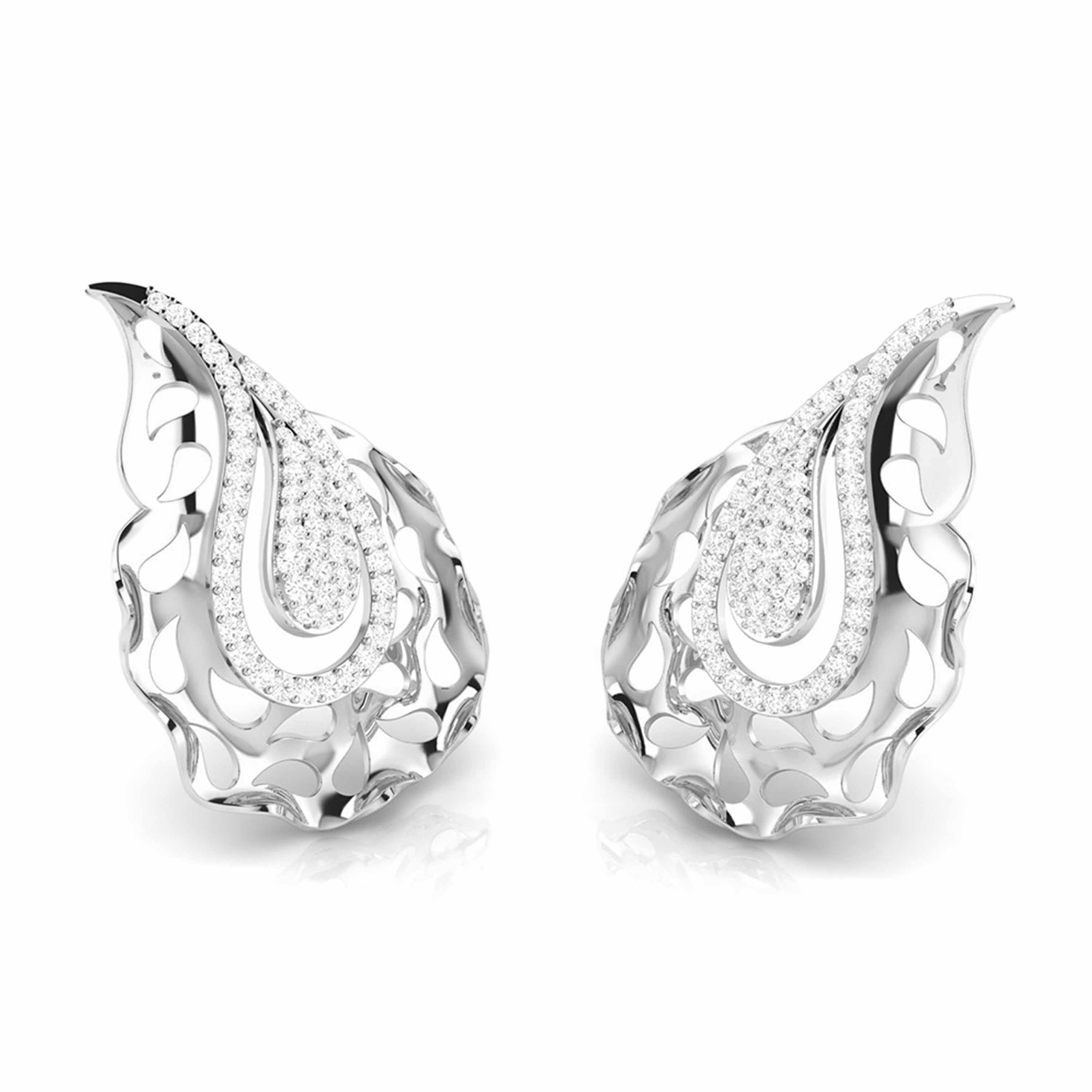 Designer Platinum with Diamond Earrings for Women JL PT E NL8472