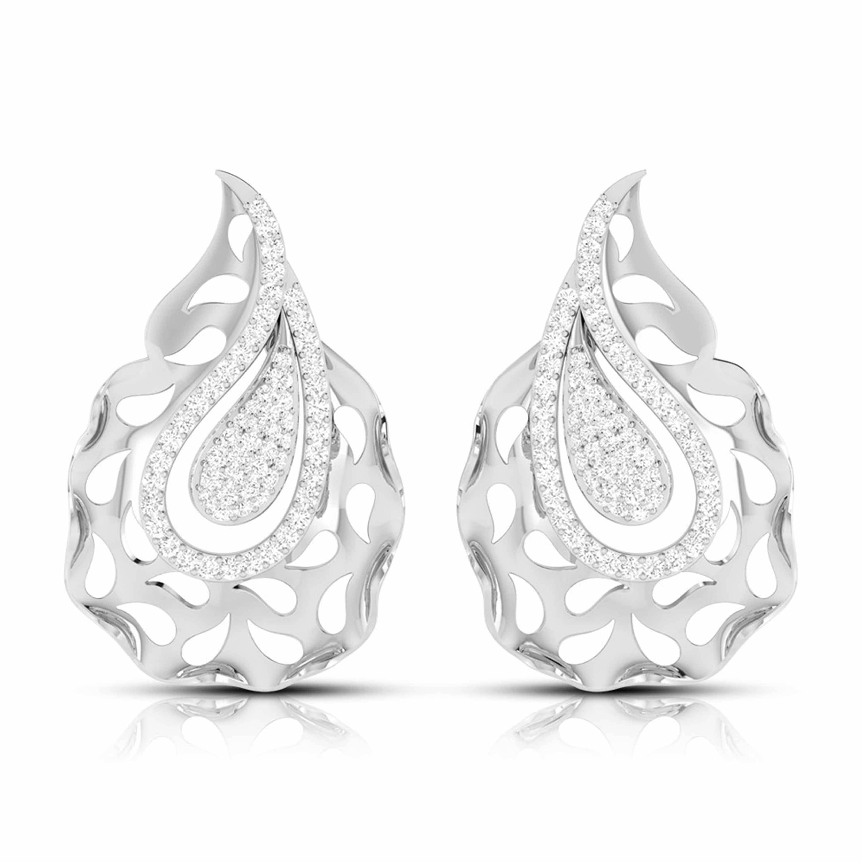 Designer Platinum with Diamond Earrings for Women JL PT E NL8472