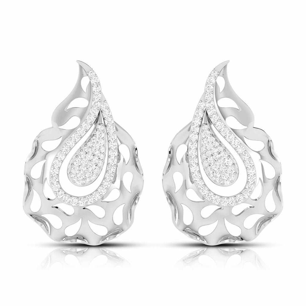 Designer Platinum with Diamond Earrings for Women JL PT E NL8472   Jewelove.US
