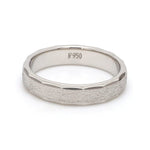 Load image into Gallery viewer, Designer Rough Texture Platinum Band with Cut Edges JL PT 663
