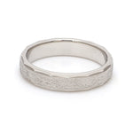 Load image into Gallery viewer, Designer Rough Texture Platinum Band with Cut Edges JL PT 663
