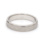 Load image into Gallery viewer, Designer Rough Texture Platinum Band with Cut Edges JL PT 663
