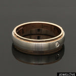 Load image into Gallery viewer, Designer Single Diamond Platinum Love Bands Rose Gold Base JL PT 655
